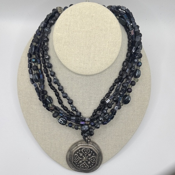 Chico's Jewelry - Chicos vintage midnight crystal torsade necklace